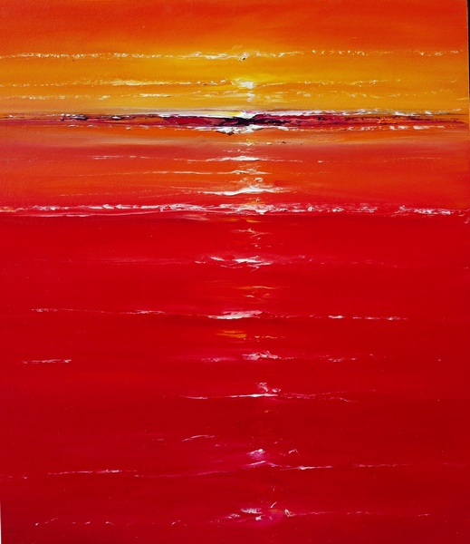 Red on the Sea 03 painting - Ioan Popei Red on the Sea 03 art painting